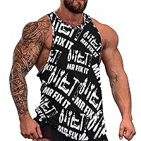 Funny Mr Fix It Men's Workout Tank Top Casual Sleeveless T-Shirt Tees Soft Gym Vest for Indoor Outdoor