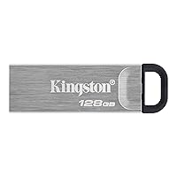 Kingston 128GB USB 3.2 (Gen1) / 3.1 (Gen1) / 3.0 Capless High Speed USB Flash Drive 200MB/s DataTraveler Kyson DTKN / 128GB