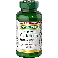 Absorbable Calcium 1200mg plus Vitamin D3 1000IU 200 count