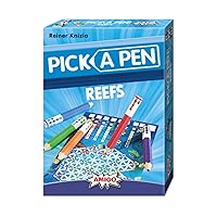 AMIGO Games Pick a Pen Reefs – Highly Innovative Roll & Write Dice Game – Score Points by Making Colorful Routes & Collecting Treasures – Perfect for Family Game Night – Kids & Adults Ages 8+