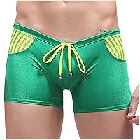 Men's Athletic Underwear Swimwear Boxer Briefs Bathing Suit Panties Swimming Trunks Square Leg Swim Briefs Printed Swimsuit