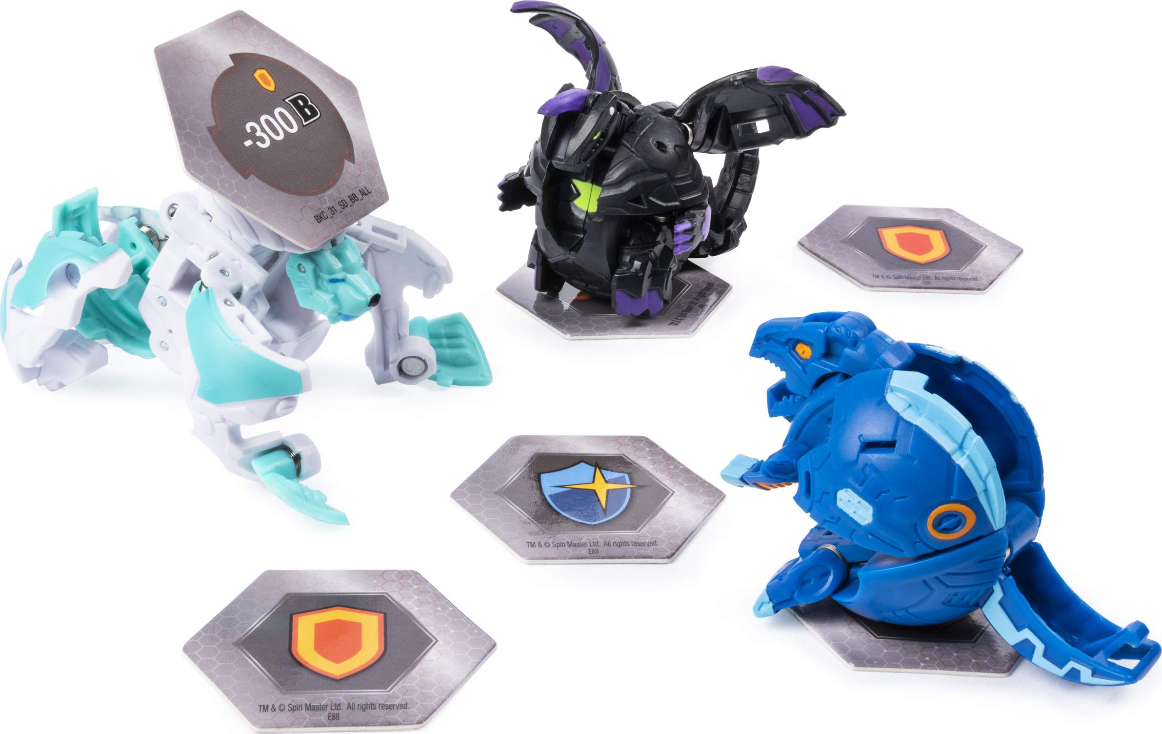 Bakugan 20104018-6053051 Starter Pack 3-Pack, Haos Hydorous, Collectible Transforming Creatures, for Ages 6 and Up