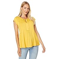 Tommy Hilfiger Women's Cap Sleeve Pintuck Dressy Knit Tops