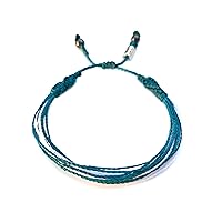 Cervical Cancer Awareness Bracelet Teal and White Aware Cause Wristband for Men and Women Handmade by RUMI SUMAQ Jewelry