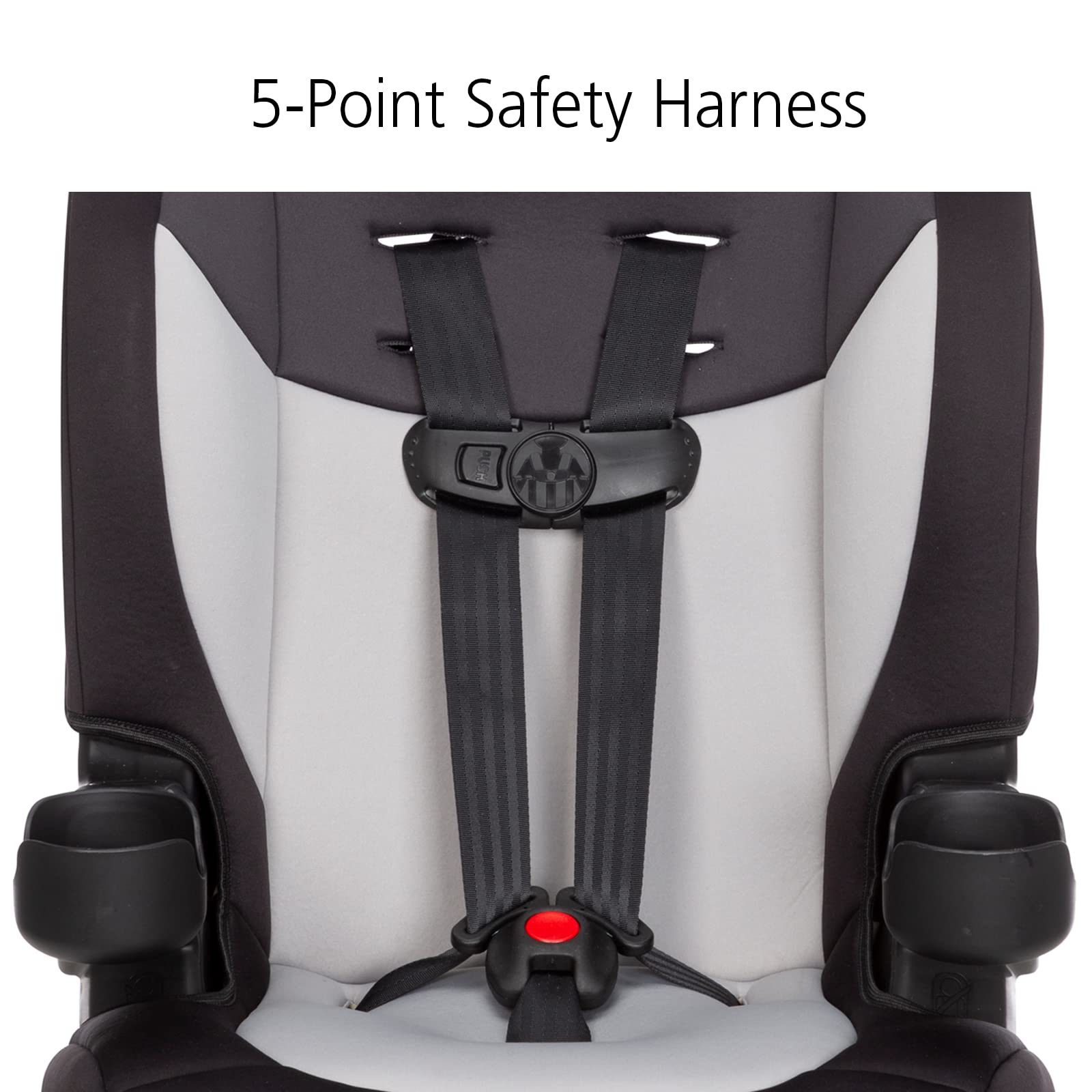 Safety 1st Grand 2-in-1 Booster Car Seat, Forward-Facing with Harness, 30-65 pounds and Belt-Positioning Booster, 40-120 pounds, Black Sparrow