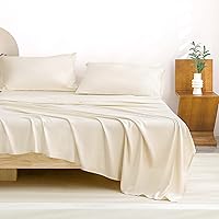Andency King Size Sheets Set, 100% Viscose Derived from Bamboo, Cooling King Sheets, Deep Pocket Up to 16