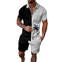 Wine Suits Men Men's 3D Short Sleeve Suit Shorts Beach Tropical HawaiianSS Body Sports Shorts Suit Sports Mens