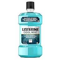 Listerine Cool Mint Antiseptic Mouthwash to Kill 99% of Germs That Cause Bad Breath - Plaque and Gingivitis - Cool Mint Flavor - 1 L