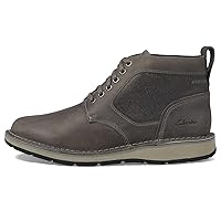 Clarks Men's Gravelle Top Oxford Boot, Dark Grey Leather, 9