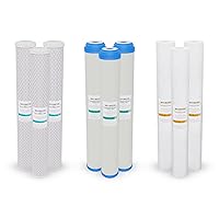 (9 Pack) Max Water Whole House Water Filter Set 20