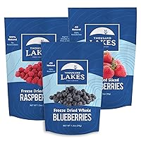 Freeze Dried Berries Bundle - 100% Sliced Strawberries, Whole Raspberries, Whole Blueberries