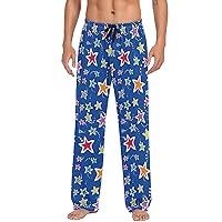 ALAZA Men's Colorful Astronomy Rocket Star Constellation Sleep Pajama Pant