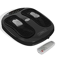 SereneLife Hurtle Shiatsu Foot Massager Machine - Chinese Reflexology, Sitting Remote Control Option, Simple Cleaning Pads, 2 Functions Massage and Beating | Auto-Programs Adjustable Time & Settings