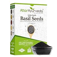 Attar Ayurveda Sabja Basil Seeds Rich in Protein, Fiber, Vitamins & Minerals Reduces Body Heat 100% Pure and Natural No Preservative Vegan Friendly Non-GMO 17.6 Ounce
