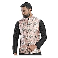 Elina fashion Men's Indian Nehru Jacket || Printed Bandhgala Jodhpuri Sleeve Less ONLY Waistcoat