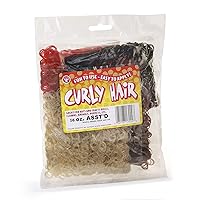 Hygloss Products Fake Curly Hair - Great for All Types of Arts and Crafts - Easy to Apply - 16 oz Pack