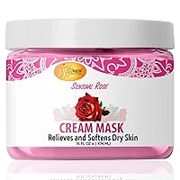 Body and Foot Cream Mask, Sensual Rose, 16 Oz - Pedicure Massage for Tired Feet and Body, Hydrating, Fresh Skin - Infused with Hyaluronic Acid, Amino Acids, Panthenol, Comfrey Extract