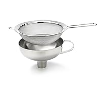 iSi Combination Funnel with Sieve Insert for All Cream/ Food Whippers and Canning, Universal Fit, Stainless Steel