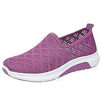 Women's Casual Walking Shoes Sneakers Breathable Mesh Work Slip-on Flat Summer Casual Shoes