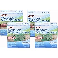 PIC Mosquito Repelling Coils, 4 Count Box - Mosquito Repellent for Outdoor Spaces (16 Count)