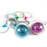 KESS Ice Hopper, Ankle Jumping Ball, Toy Hopper Ball, Glitter Skip Ball, Improve Coordination & Exercise in a Fun Way, Great Gift for Birthdays & Party Favors, Color May Vary