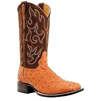 Cody James Men's Exotic Full Quill Ostrich Western Boot Broad Square Toe - Bbme-441
