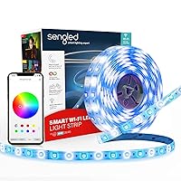 Smart LED Strip Lights 32.8ft WiFi LED Lights Work with Alexa and Google Home 16 Million Colors RGB Music Sync Adjustable Length 25,000 Hours Life Multi Mode Support for Game Movie