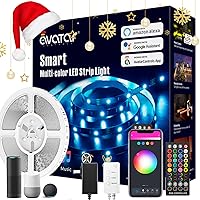 9.8 ft Alexa LED Lights Compatible with Music Sync, Dimmable LED Strip Lights Work with Google Assistant, 16M Multicolor LED Lights Smart Controlled by Voice, APP, Remote and Box