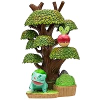 Pokémon Select Forest Environment - Multi-Level Display Set with 2-Inch Bulbasaur and Applin Battle Figures