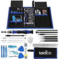 TackTik Precision Screwdriver Set TOOL KIT 80-Piece Multi-Bit Screwdriver with Multiple Bits, Magnetic Repair, Tweezers, Suction Cups, Cleaners for Computer, iPhone, Laptop, PC, Cell Phone,