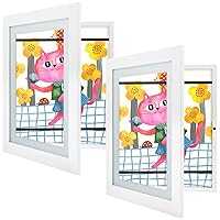 Golden State Art, 10x12.5 Kids Art Frames, Front-Opening, Great for Kids Drawings, Artworks, Children Art Projects, Schoolwork, Home or Office (White, Set of 2)