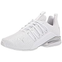 PUMA Men's Axelion Running Shoe Sneaker, White Silver, 11.5