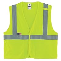 Ergodyne unisex-adult Flame Resistant Safety Vest, High Vis Modacrylic Breathable Mesh, Fr Reflective Tape, Class 2