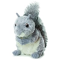 Aurora® Adorable Mini Flopsie™ Nutty™ Stuffed Animal - Playful Ease - Timeless Companions - Gray 8 Inches
