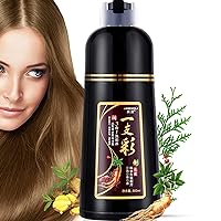 FONDIIA Herbal Brown Hair Color Shampoo 500ML 3-In-1 Hair Dye Shampoo Instant Hair Color for Gray Hair Coverage 15-Min Natural Hair Coloring