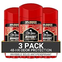 Antiperspirant and Deodorant for Men, Invisible Solid, Swagger Scent, 3.4 oz (Pack of 3)
