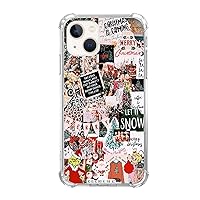Aesthetic Christmas Collage Case Compatible with iPhone 15, Winter Merry Christmas Case for iPhone 15, Trendy Cool TPU Phone Case Cover