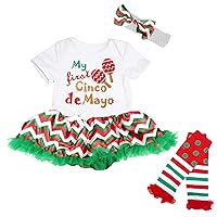 Petitebella My First Cinco De Mayo Maracas Baby Dress Leg Warmer Nb-18m