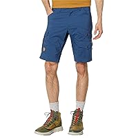 Fjällräven Vidda Pro Lite Mid-Rise Shorts for Men - Zip-Fly, Belt Loops and Button Closure with Flap Patch Pockets Indigo Blue 50 (US Mens 33-34) R