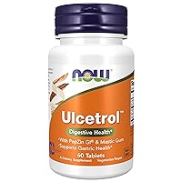 NOW Supplements Ulcetrol™, Digestive Health*, With PepZin GI® & Mastic Gum, Supports Gastric Health*, 60 Tablets