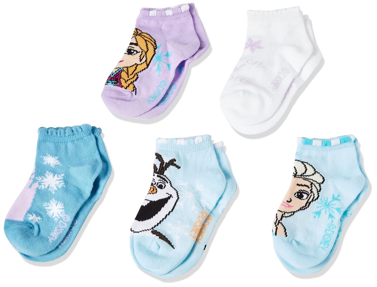 Disney Frozen Girls 5 Pack Shorty Socks