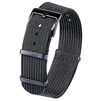 Carty Military Watch Straps with Black Heavy Buckle,Sport Nylon Watch Bands for Men 18mm 20mm 22mm
