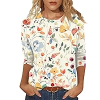 Lightning Deals of Today Prime, Womens Tops Shirts for Women Women's Clothing Going Out White Button Down Shirt Hawaiian Casual Outfits Orange 3/4 Sleeve Sexy Green Teens Summer Clothes (A-B,L)