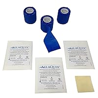 High Performance Stop Bleeding Gauze + Self-Stick Cohesive Wrap (Includes 3-Pack of Each: Large (2