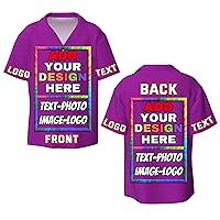 Cuban Shirts for Men with Pockets Design Your Own Personalized Button Up Shirts Add Photo Image Text Logo