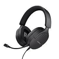 Trust Gaming GXT 489 Fayzo Gaming Headset, 85% Recycled Plastics, for PC, PS5, PS4, Xbox Series X|S, Switch, Mobile, 3.5 mm Jack, Over-Ear Wired Headphones with Noise Canceling Microphone - Black