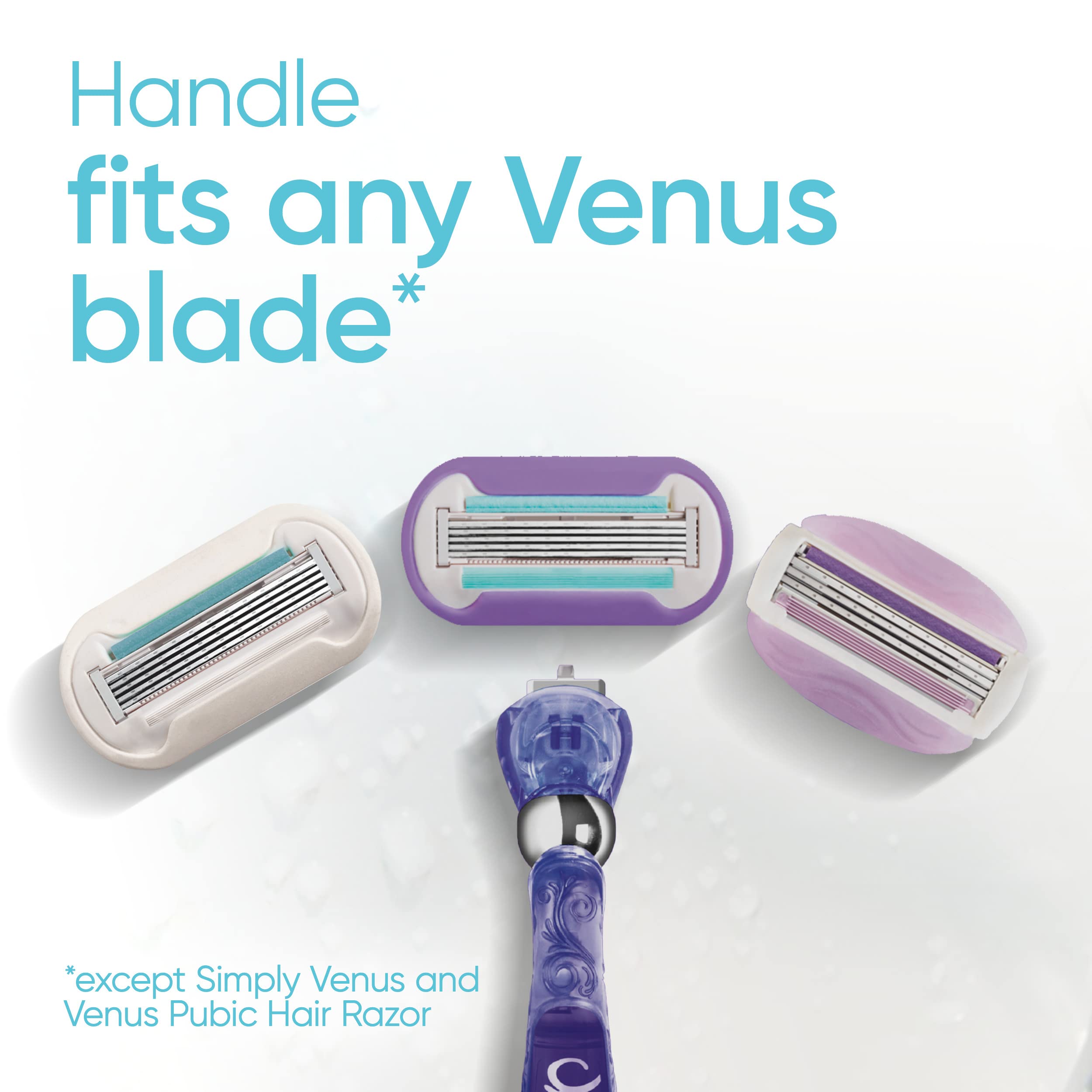 Gillette Venus Deluxe Smooth Swirl Womens Razor Blade Refills, 6 Count, Moisture Ribbon to Protect Against Irritation (Pack of 1)