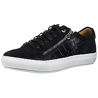 Men's Leather Luxury Lace Up Fashion Sneaker with Zip Detail