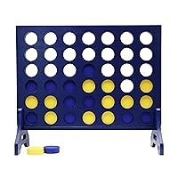 Tailgating Pros Premium Navy Giant Four in a Row with Carrying Case - Jumbo Oversized Outdoor Yard Game - Connect Multiple Pucks in a Row to Win - Many Puck Colors Available!