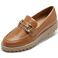 Women's Platform Loafers, Slip-On Flats Loafers Fashionable Everyday Wear, Casual Shoes for Women Comfortable for Business Casual Size 6-11